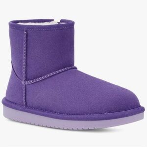 UGG Koolaburra Koola Girls' Mini Winter Pull-on Zip Purple Zip Suede Boots 5